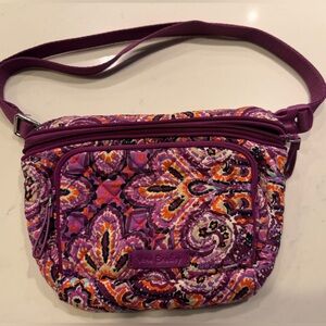 Vera Bradley Purple Orange Paisley Quilted Crossbody/fanny pack NWOT with RFID